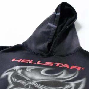 Hellstar Airbrushed Skull Hoodie (Black)