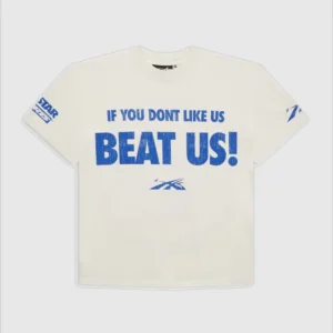 Hellstar Beat Us! T-Shirt White Blue